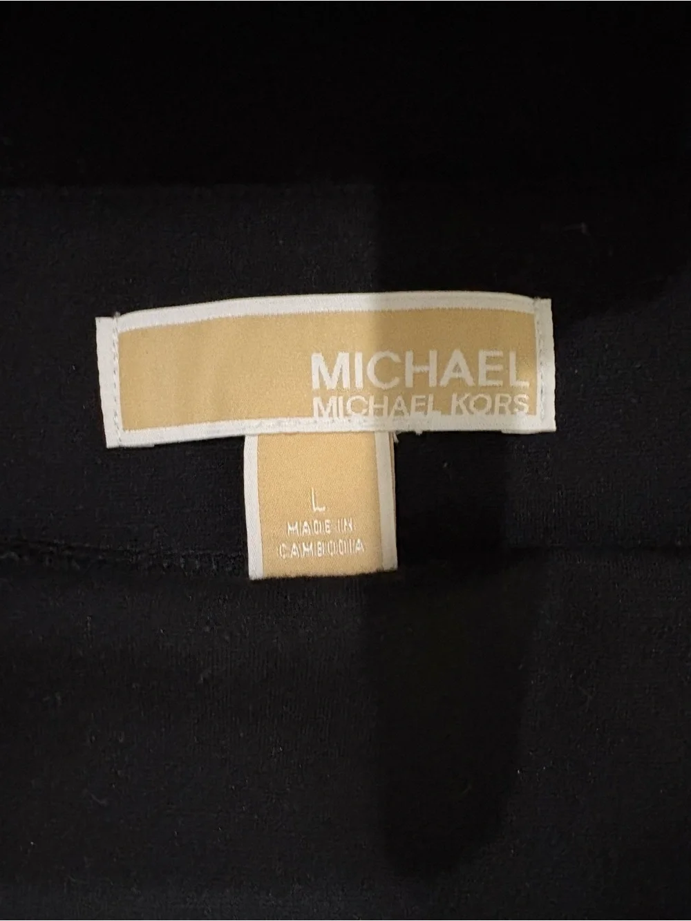 Mini Michael Kors Black Garment with Gold Label Detail